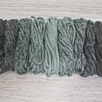 Градиент 3мм без сердечника: графит-полынь-графит - Шнуры для рукоделия
