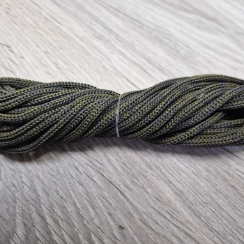 шнур меланж п/э 3мм без сердечника хаки + графит - Шнуры для рукоделия