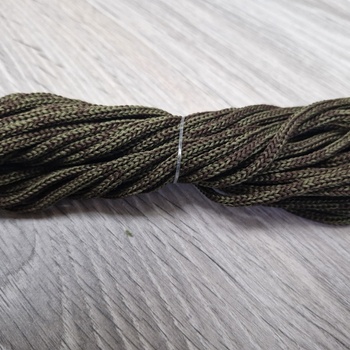 шнур меланж п/э 3мм без сердечника хаки + коричневый - Шнуры для рукоделия