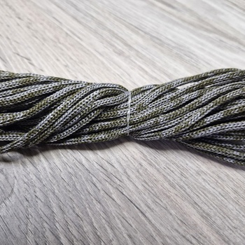 шнур меланж п/э 3мм без сердечника хаки + серый - Шнуры для рукоделия