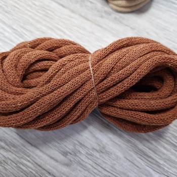 Шнур Хлопковый 7ММ с сердечником Каштан - Шнуры для рукоделия