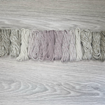 Градиент 3мм без сердечника: кофе-айвори-пыльная роза-айвори-кофе - Шнуры для рукоделия