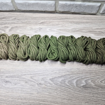 Шнур 5мм с сердечником ГРАДИЕНТ Кофе-Олива-Хаки - Шнуры для рукоделия