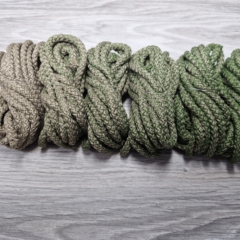 Шнур 5мм с сердечником ГРАДИЕНТ Кофе-Олива - Шнуры для рукоделия