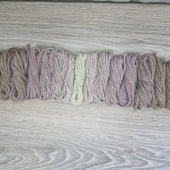 Градиент 3мм без сердечника: кофе-пыльная роза-айвори-пыльная роза-кофе - Шнуры для рукоделия