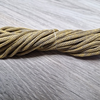 шнур меланж п/э 3мм без сердечника кофе+горчица - Шнуры для рукоделия