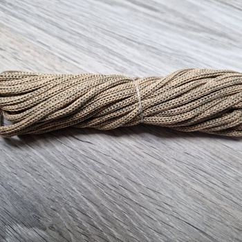 шнур меланж п/э 3мм без сердечника кофе+персик - Шнуры для рукоделия