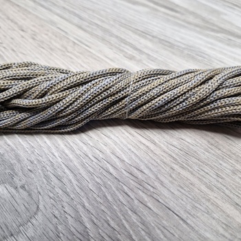шнур меланж п/э 3мм без сердечника кофе+серый - Шнуры для рукоделия