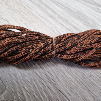 шнур меланж п/э 3мм без сердечника коричневый + терракот - Шнуры для рукоделия