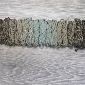 Градиент 3мм без сердечника: коричневый-кофе-полынь-кофе-коричневый - Шнуры для рукоделия