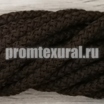 Шнур  5мм полиэфирный темно коричневый с сердечником - Шнуры для рукоделия