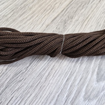 Шнур 3мм без сердечника темно-коричневый - Шнуры для рукоделия