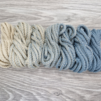  Шнур полиэфирный 5мм с сердечником ГРАДИЕНТ Крем- Дымчатый - Шнуры для рукоделия