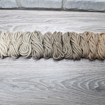 Шнур 5мм с сердечником ГРАДИЕНТ Крем-Кофе-Персик - Шнуры для рукоделия