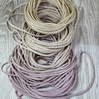 Градиент 3мм без сердечника Крем-пыльная Роза - Шнуры для рукоделия
