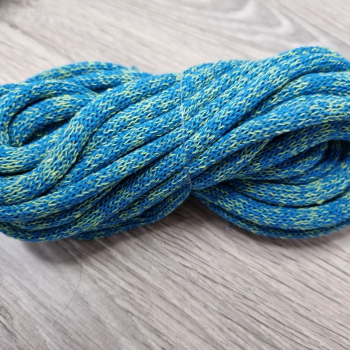 Шнур Хлопковый 7ММ с сердечником лазурь+салат 2-1 - Шнуры для рукоделия