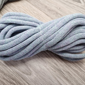 Шнур Хлопковый 7ММ с сердечником ледяной +сирень 2-1 - Шнуры для рукоделия