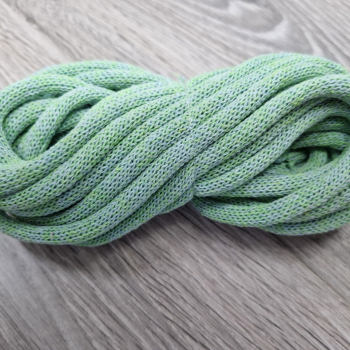 Шнур Хлопковый 7ММ с сердечником ледяной+салат 2-1 - Шнуры для рукоделия