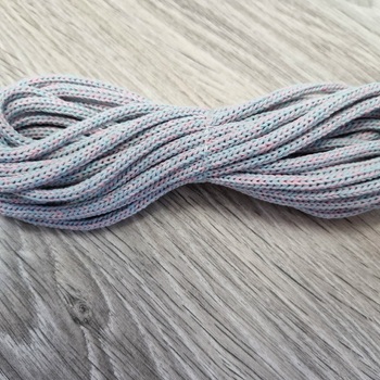 шнур хлопковый 4мм без сердечника ледяной+розовый (2-1) - Шнуры для рукоделия