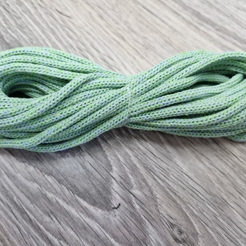 шнур хлопковый 4мм без сердечника ледяной+салат (2-1) - Шнуры для рукоделия