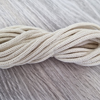 шнур хлопковый 4мм без сердечника молочный 100% хб - Шнуры для рукоделия