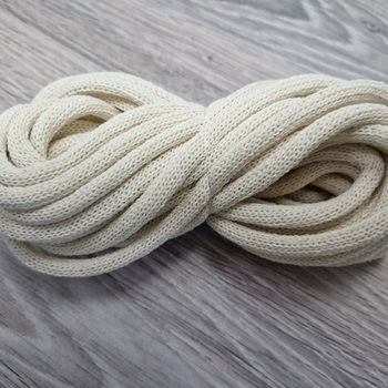 Шнур Хлопковый 7ММ с сердечником Молочный - Шнуры для рукоделия