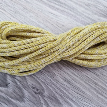 шнур хлопковый 4мм без сердечника молочный+желтый - Шнуры для рукоделия