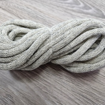 Шнур Хлопковый 7ММ с сердечником молоко+серый 2-1 - Шнуры для рукоделия