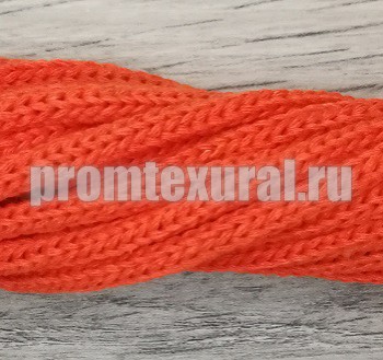 Шнур хлопковый 4мм без сердечника Морковный - Шнуры для рукоделия