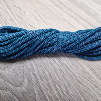 шнур меланж п/э 3мм без сердечника морская волна + деним - Шнуры для рукоделия