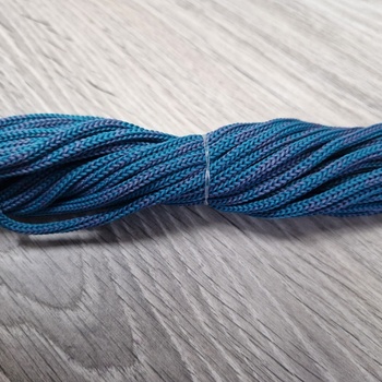 шнур меланж п/э 3мм без сердечника морская волна + джинс - Шнуры для рукоделия