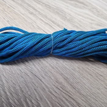шнур меланж п/э 3мм без сердечника морская волна + голубой - Шнуры для рукоделия