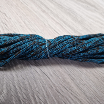 шнур меланж п/э 3мм без сердечника морская волна + коричневый - Шнуры для рукоделия