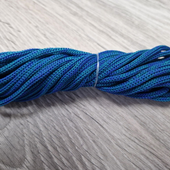 шнур меланж п/э 3мм без сердечника морская волна + синий - Шнуры для рукоделия