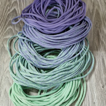 Градиент 3мм без сердечника свежая Мята-Лаванда - Шнуры для рукоделия