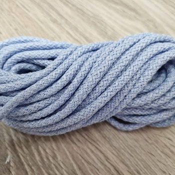Шнур для вязания ковров 5мм с сердечником полиэфирный Нежно-голубой - Шнуры для рукоделия