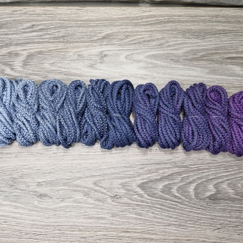 Шнур 5мм с сердечником ГРАДИЕНТ Нежно-голубой-Джинс-Сирень - Шнуры для рукоделия