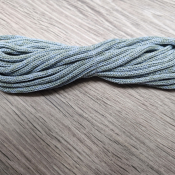 шнур меланж п/э 3мм без сердечника нежно-голубой+ полынь - Шнуры для рукоделия