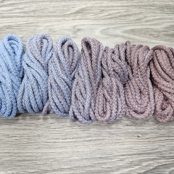 Шнур 5мм с сердечником ГРАДИЕНТ Нежно-голубой-Пыльная Роза - Шнуры для рукоделия