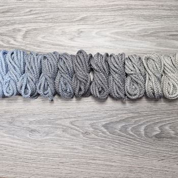Шнур 5мм с сердечником ГРАДИЕНТ Нежно-голубой-Серый-Айвори - Шнуры для рукоделия