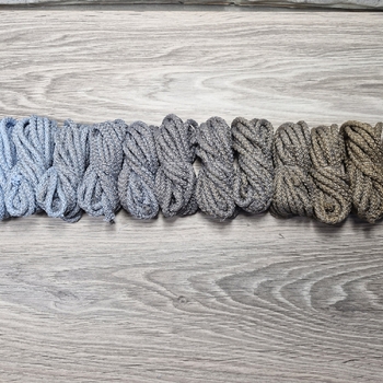 Шнур 5мм с сердечником ГРАДИЕНТ Нежно-голубой-Серый-Кофе - Шнуры для рукоделия