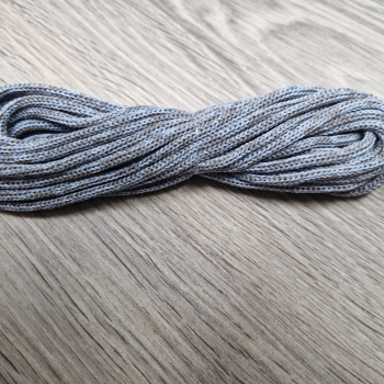 шнур меланж п/э 3мм без сердечника нежно-голубой+ серый - Шнуры для рукоделия