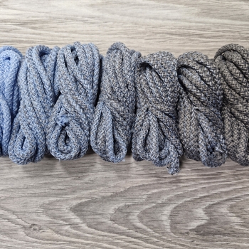 Шнур 5мм с сердечником ГРАДИЕНТ Нежно-голубой-Серый - Шнуры для рукоделия