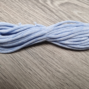 шнур меланж п/э 3мм без сердечника нежно-голубой+белый - Шнуры для рукоделия