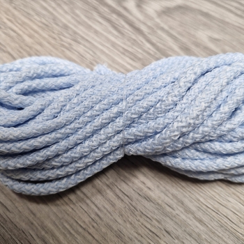 Шнур 5мм с сердечником МЕЛАНЖ Нежно-Голубой+Белый - Шнуры для рукоделия