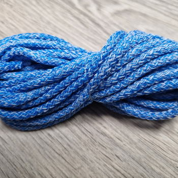 Шнур 5мм с сердечником МЕЛАНЖ Нежно-Голубой+Голубой яркий - Шнуры для рукоделия