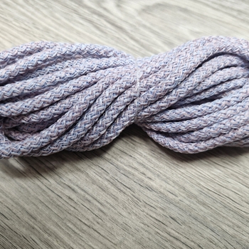 Шнур 5мм с сердечником МЕЛАНЖ Нежно-Голубой+Пыльная роза - Шнуры для рукоделия