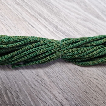 шнур меланж п/э 3мм без сердечника олива + изумруд - Шнуры для рукоделия