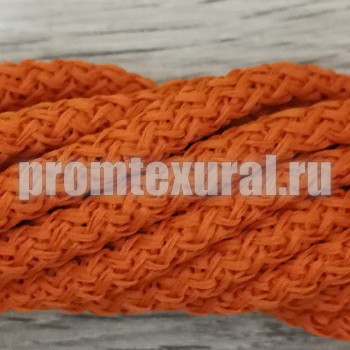 Шнур 5мм полиэфирный с сердечником оранжевый - Шнуры для рукоделия
