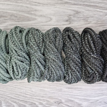 Шнур 5мм с сердечником ГРАДИЕНТ Полынь-Графит - Шнуры для рукоделия